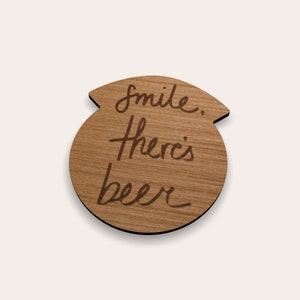 Smile There&#39;s Beer 262-543 Coaster (Set of 4)
