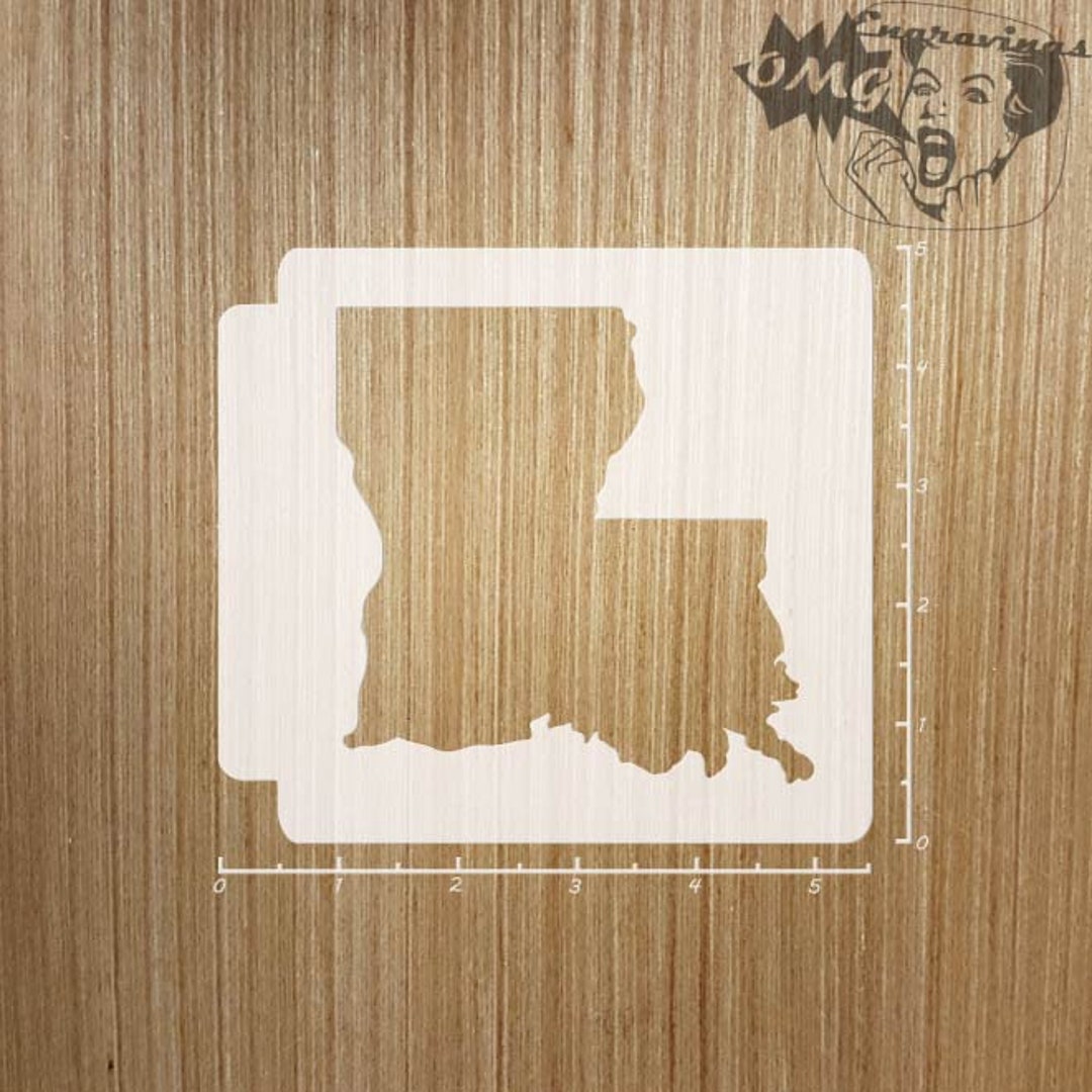 Louisiana State 783-B496 Stencil - Etsy