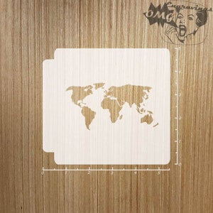 Wereld kaart 783-144 Stencil