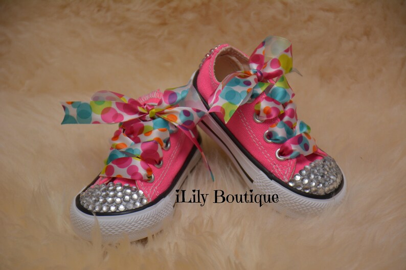 neon pink toddler converse