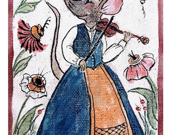Notecard: Mouse Fiddler