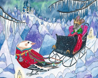Carte pour lettres : La reine des neiges