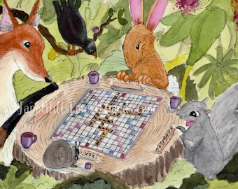 Carte pour lettres : Scrabble entre amis