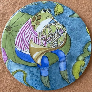 Sticker: French Horn Frog