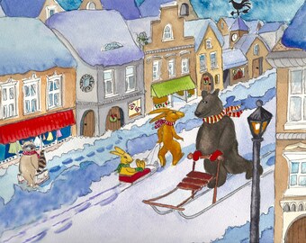 Notecard: Winter in the City