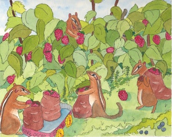 Carte pour notes : Le casse des framboises