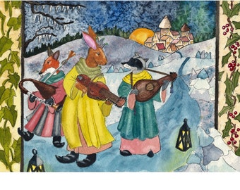 Notecard: Yuletide Musicians