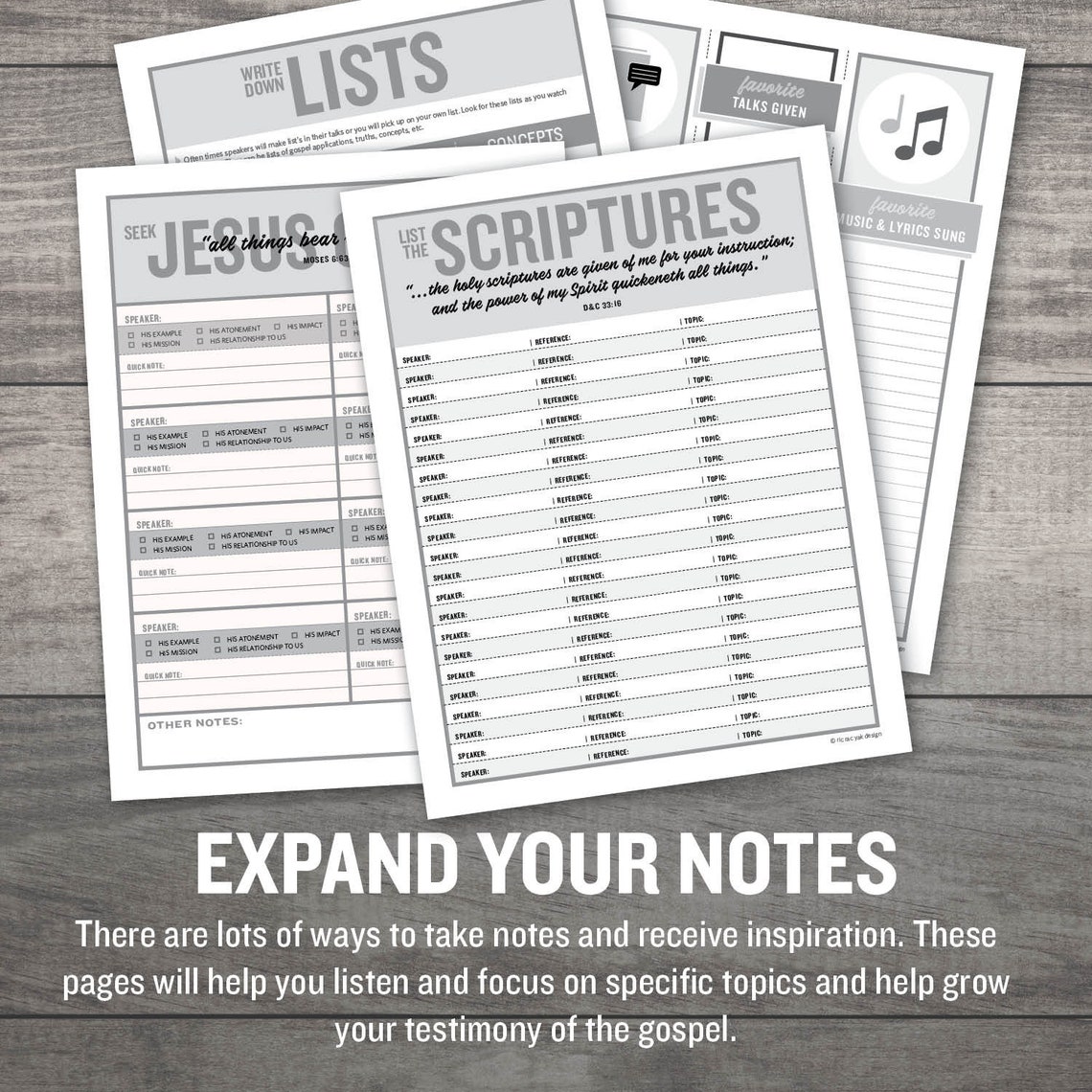 LDS General Conference Packet Black & White Printer Friendly Etsy