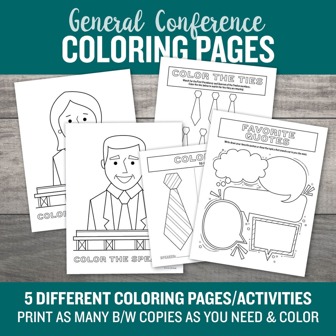 General Conference Activity Packet Etsy