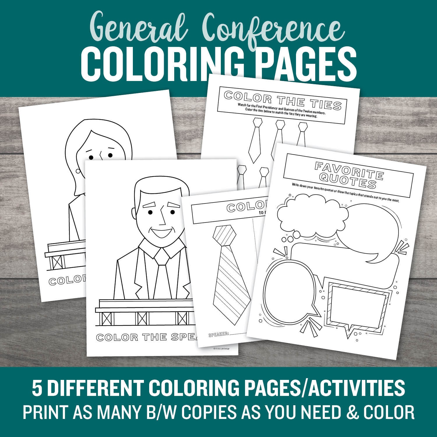 General Conference Activity Packet Etsy