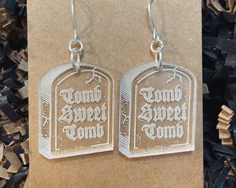 Pendientes de lápida de Halloween (tumba dulce tumba)
