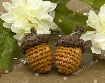 Acorn Crochet Earrings | Autumnal | Cottagecore |