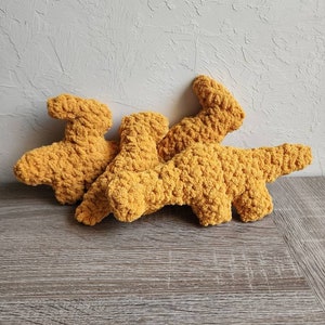 4 piece Dino Nugget Set - crocheted