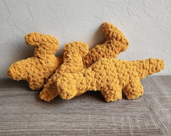 4 piece Dino Nugget Set - crocheted