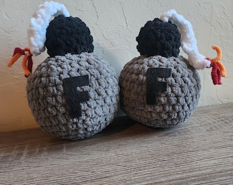 Crocheted F-Bomb Plushie | Funny Gag Gift, Office Stress Toy