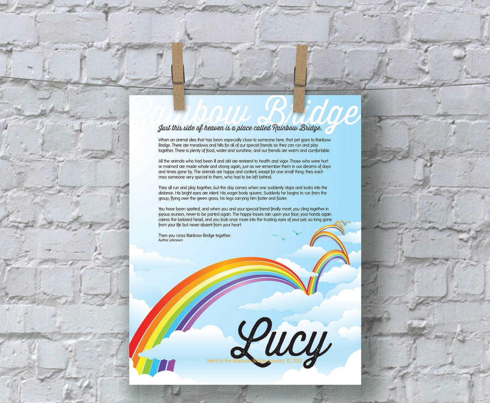 Customized Rainbow Bridge Print