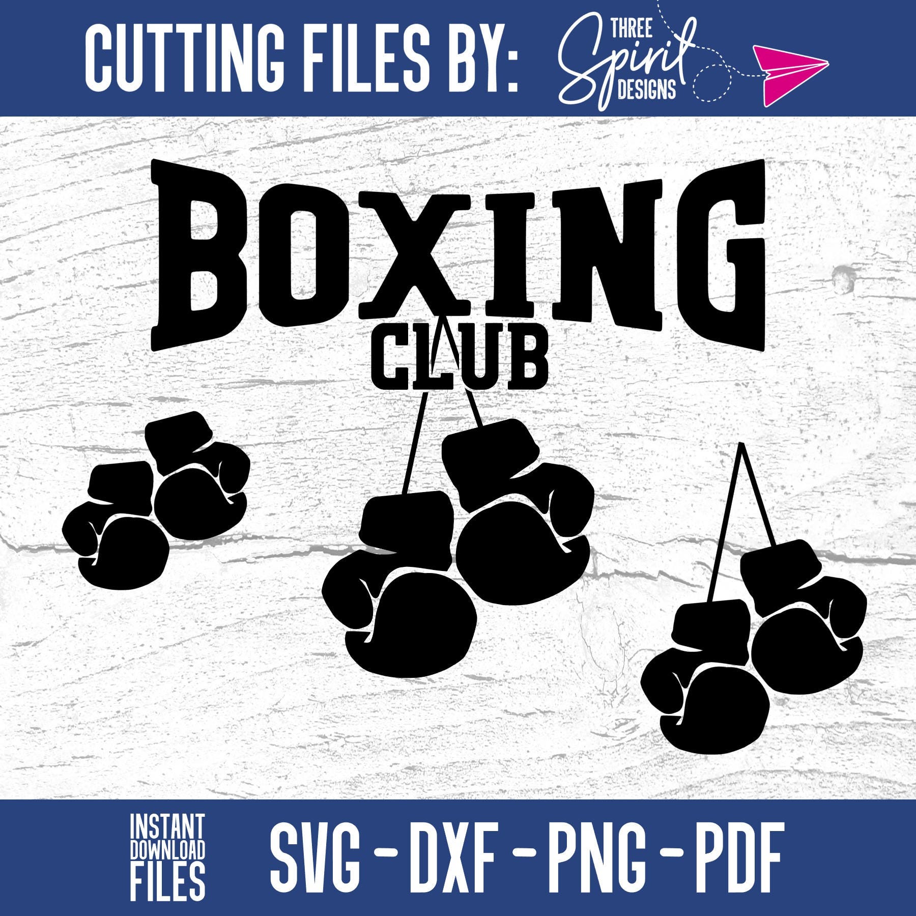 Silhouette Boxing Logo Boxing Club SVG Fight Club Boxing Gloves SVG dxf png pdf Cut File for Cricut