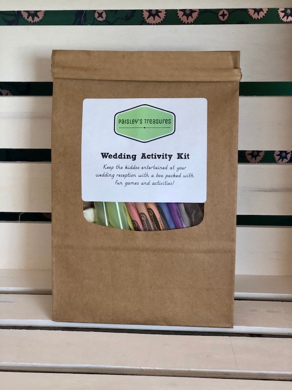 Kids Wedding Reception Activity Favor Kit With Wedding Match Etsy