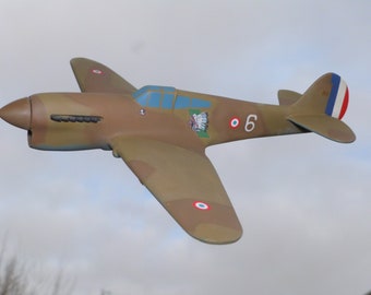 Maquette avion Curtiss P40 F GC II/5 N6 Lafayette - Bois massif et impression 3D résine Echelle 1/48