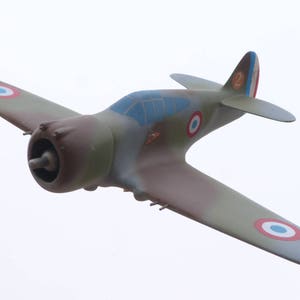 Solid wood aircraft model handmade and painted Curtiss H 75 A Ech 1/48 Battle of France May-June 1940 image 2