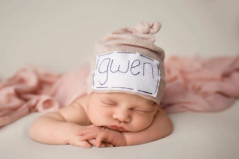 newborn hat with name
