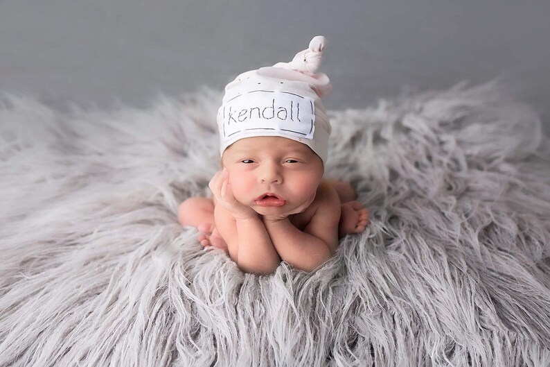 newborn hat with name