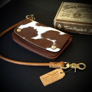 Cowhide Trucker Wallet + Chain