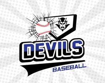 Devils ,Devils svg,Devils Baseball ,Devils mascot,Devils cut file,Devils cricut,Baseball,Softball,Cut file,Cricut, Blue Devils svg