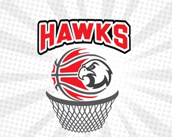 Hawks ,Hawks svg, Hawks Basketball ,Hawks mascot, Hawks cut file, Hawks cricut, Basketball ,Cut file, Cricut, Hawks T shirt ,Hawks logo