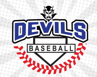 Devils ,Devils svg,Devils Baseball ,Devils mascot,Devils cut file,Devils cricut,Baseball,Softball,Cut file,Cricut, Blue Devils svg