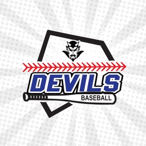 Diablos, Diablos svg, Diablos Béisbol, Mascota de los Diablos, Archivo de corte de Diablos, Cricut de diablos, Béisbol, Softbol, Archivo de corte, Cricut, Blue Devils svg