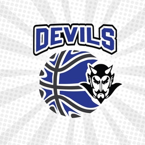 Devils, Devils Basketbal, Basketbal svg, .eps, .dxf, .svg .png Vinyl Cutter Ready, T-Shirt, CNC clipart afbeelding