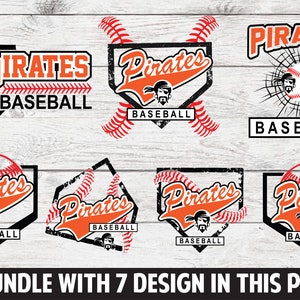 Pirate ,Pirate svg , Pirate Baseball, Pirate Softball,Pirates mascot,Pirates cut file,Baseball svg,Baseball cut file,Baseball cricut,Bundle