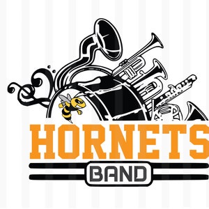 Hornets svg,hornet dxf,SVG File,DXF File,Cricut File,Cameo File,Silhouette File,cut file,cheer svg,School spirit,hornets band svg,band svg