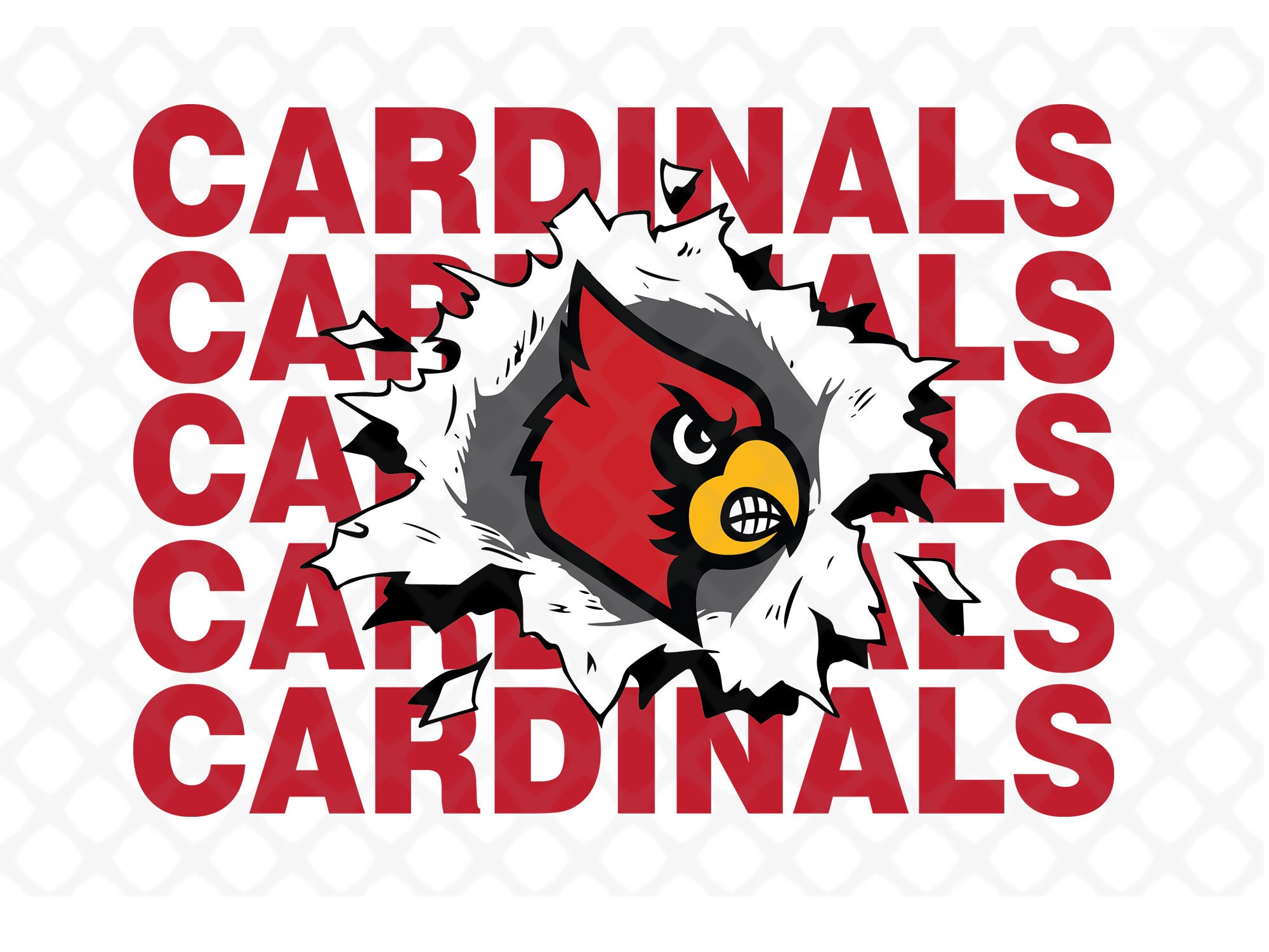 Cardinalscardinals Svgcardinals Mascotcardinals Cut Etsy