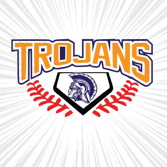 Trojan Svgtrojans Baseball Svgsvg Filedxf File Cricut Etsy