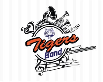 Tigers svg ,paw svg,SVG File,DXF File,Cricut File, Cameo File, Silhouette File,cut file,cheer svg,School spirit,tigers band svg,mascot