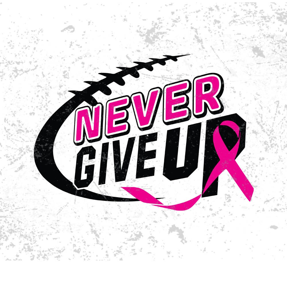 Never Give Up Football Laces Footballpink Svg Dxf Ai | Etsy