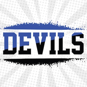 Diablos, Devils svg, Logotipo de Devils, Mascota de Devils, Archivo de corte de Devils, Cricut de Devils, Escuela secundaria de Devils, Archivo de corte, Archivo de Cricut, Deporte
