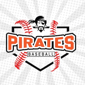 Pirate ,Pirate svg , Pirate Baseball, Pirate Softball,Pirates mascot,Pirates cut file,Baseball svg,Baseball cut file,Baseball cricut,Vector