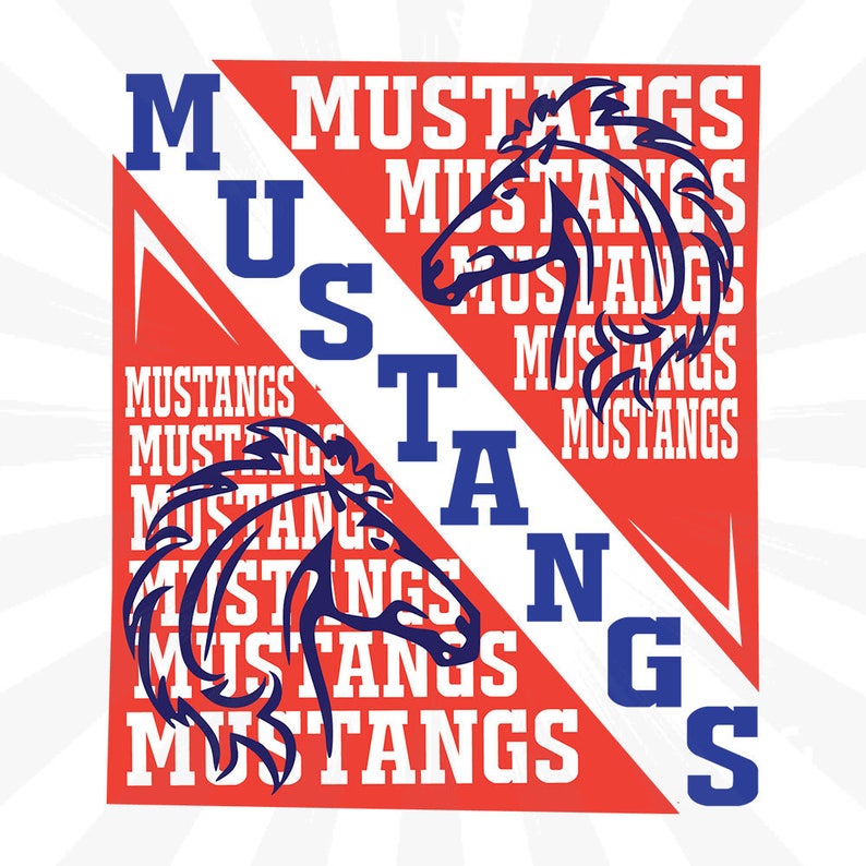 Mustangs digital cut file,png,cricut,silhouette,football,basketball,mustangs,vector file,Instant Download,knockout knockout SVG DXF EPS