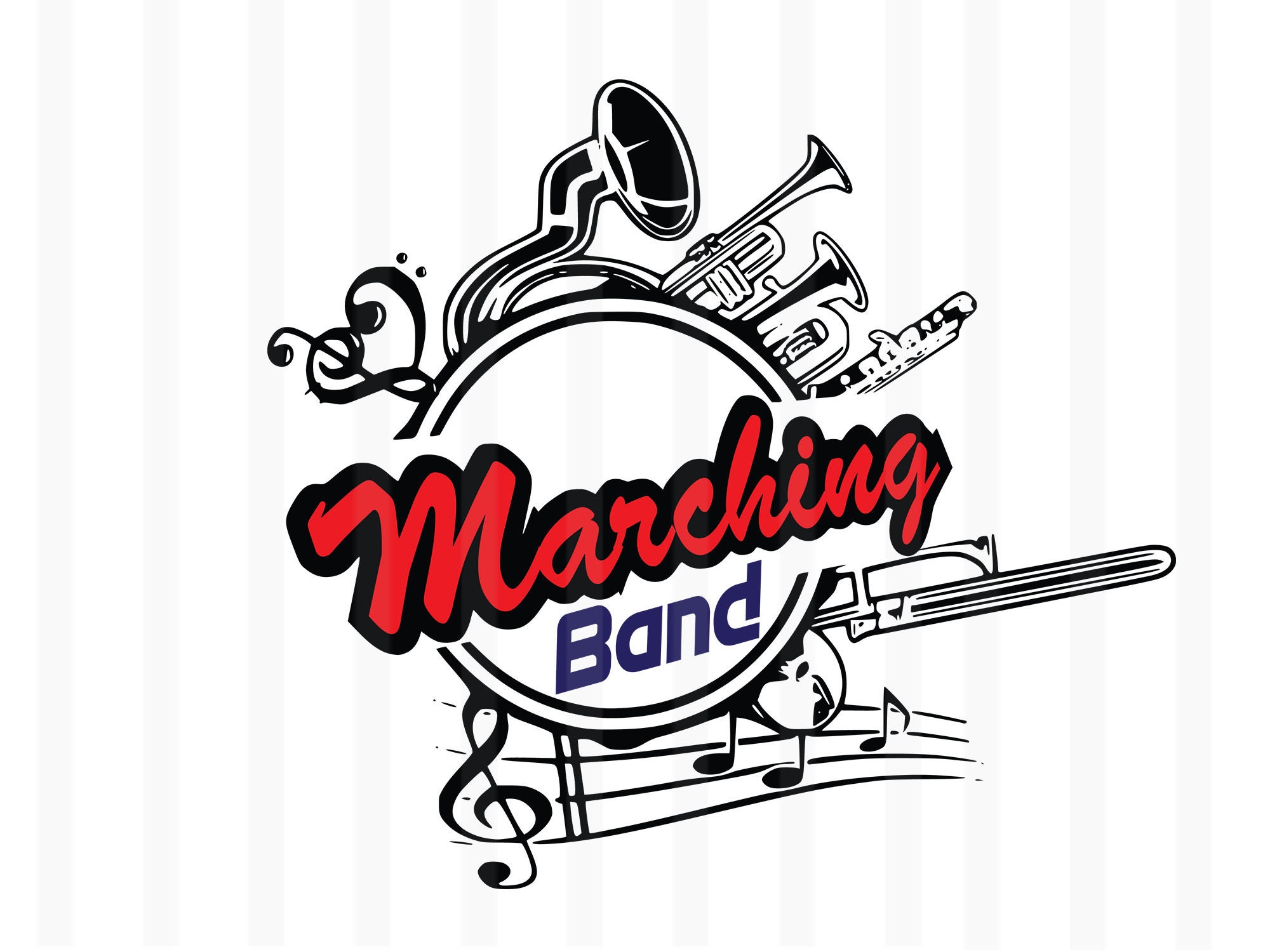 Marching Band Svglove Band Svgmusic Notes Svgband Svgdrum Etsy