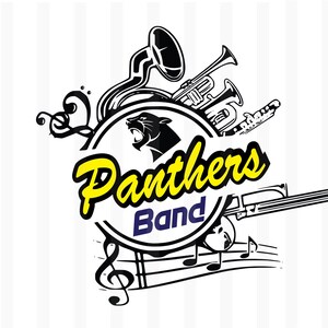 Panthers band SVG, paw SVG, SVG-bestand, DXF-bestand, Cricut file, cameo-bestand, silhouet bestand, cut-bestand, Cheer SVG, School Spirit, Panther SVG, mascotte