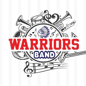 Warriors Marching Band Drum Svg , Warriors band svg,Band Svg ,Band Mom svg, Music note svg ,Warriors mascot , Marching Band svg, Band