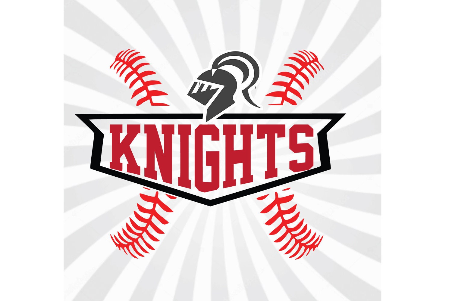 Knights Baseball Softball Base cordones LogoVectorArchivo de Etsy