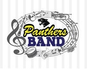 Panthers band svg,paw svg ,SVG File,DXF File, Cricut File, Cameo File, Silhouette File,cut file,cheer svg,School spirit, panther svg,mascot