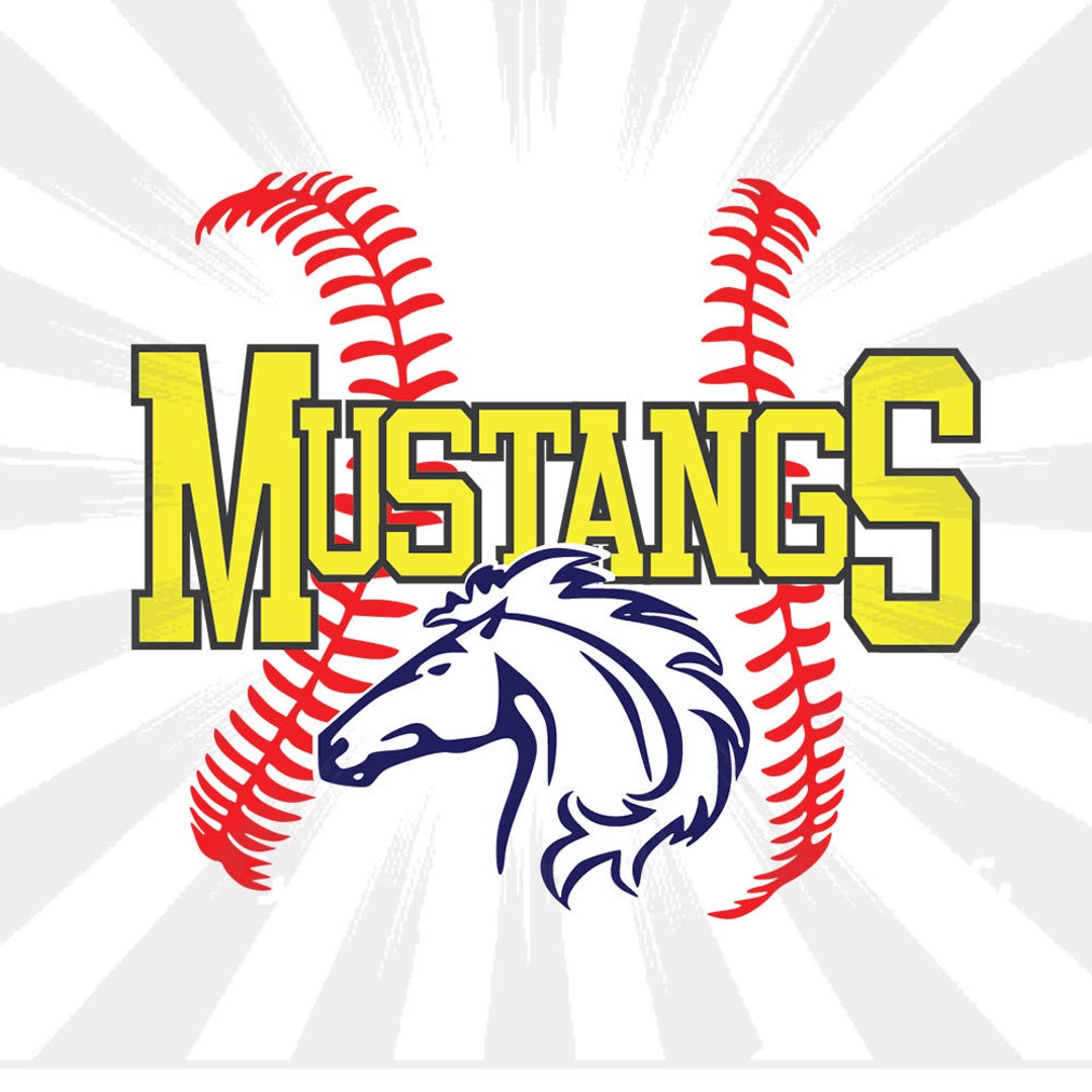 Mustangs SVG, Baseball SVG, Grunge Mustangs Baseball Design, Distressed