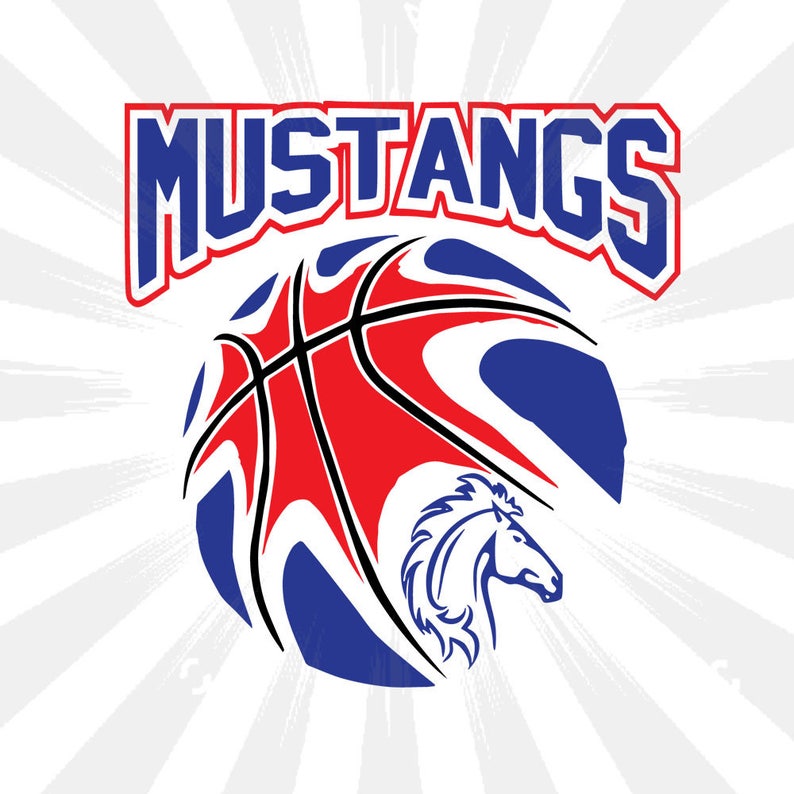 Mustangs Basketball SVG DXF EPS Cut Files cricutsilhouette Etsy