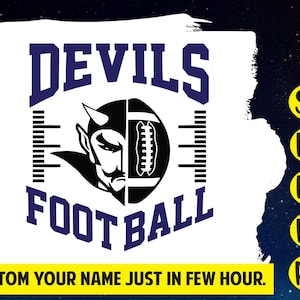 Svg de fútbol, Devils svg,Devils football svg,Devils cut file,Devils cricut,Football cut file,Cut file,Silhouette,Cricut,Htv,Tshirt
