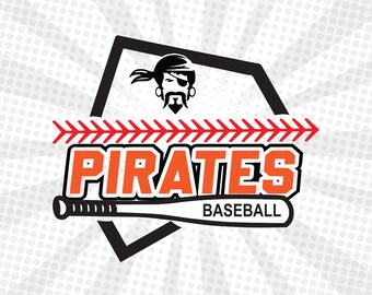 Pirate ,Pirate svg , Pirate Baseball, Pirate Softball,Pirates mascot,Pirates cut file,Baseball svg,Baseball cut file,Baseball cricut,Vector